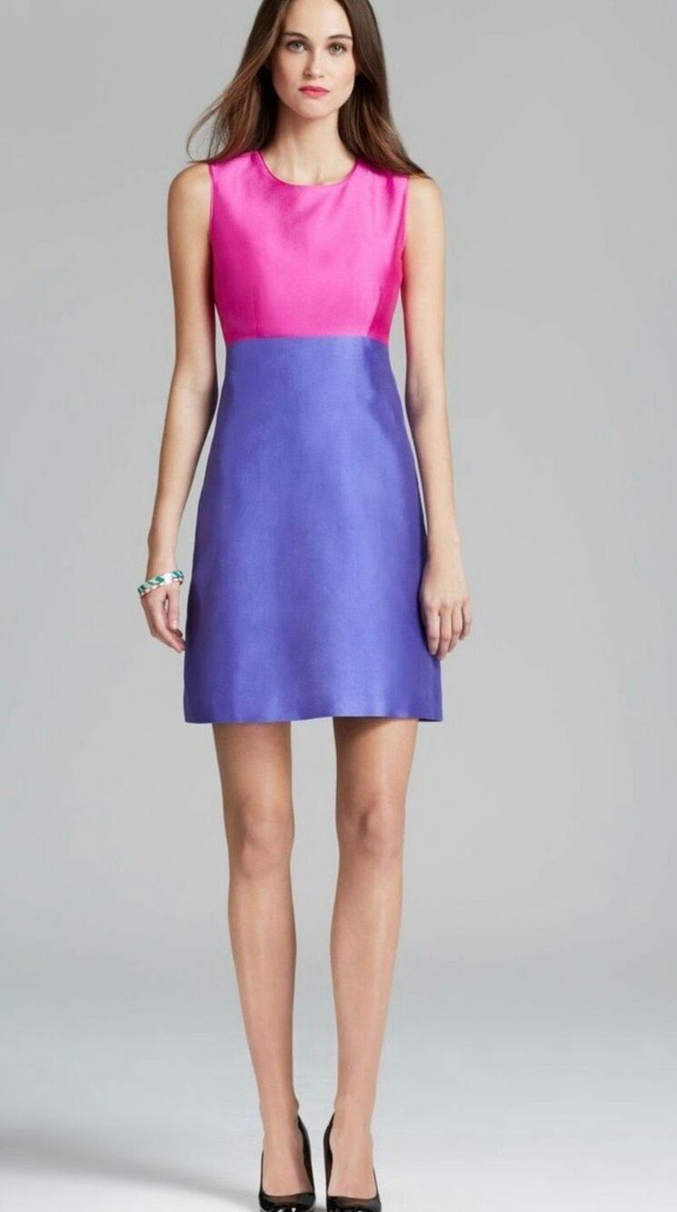 Kate Spade Blakey Colorblock dress pink and purple sz 12